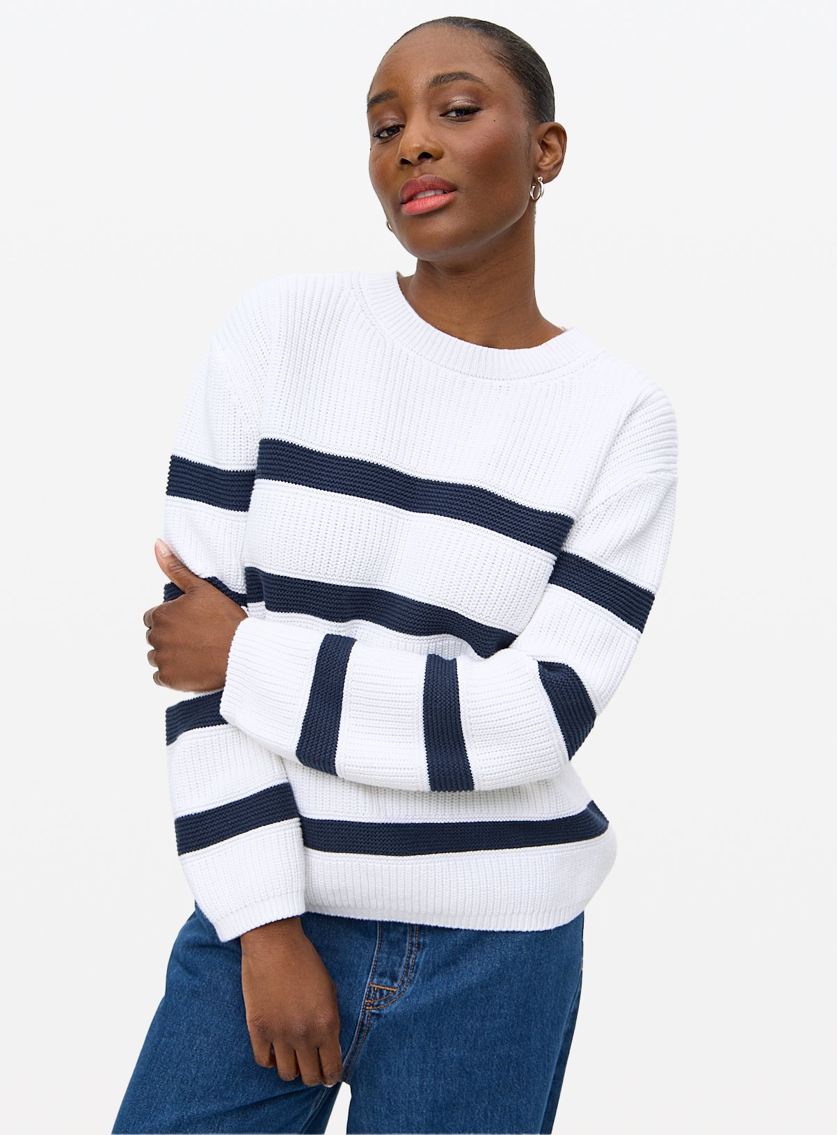 Nautical Stripe Crew Neck Cotton Jumper 18 - Image 1 thumbnail